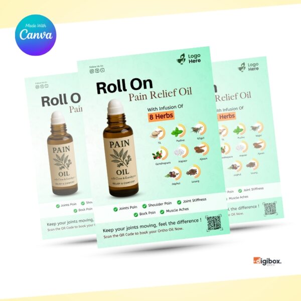 Herbal Pain Oil Flyer A4